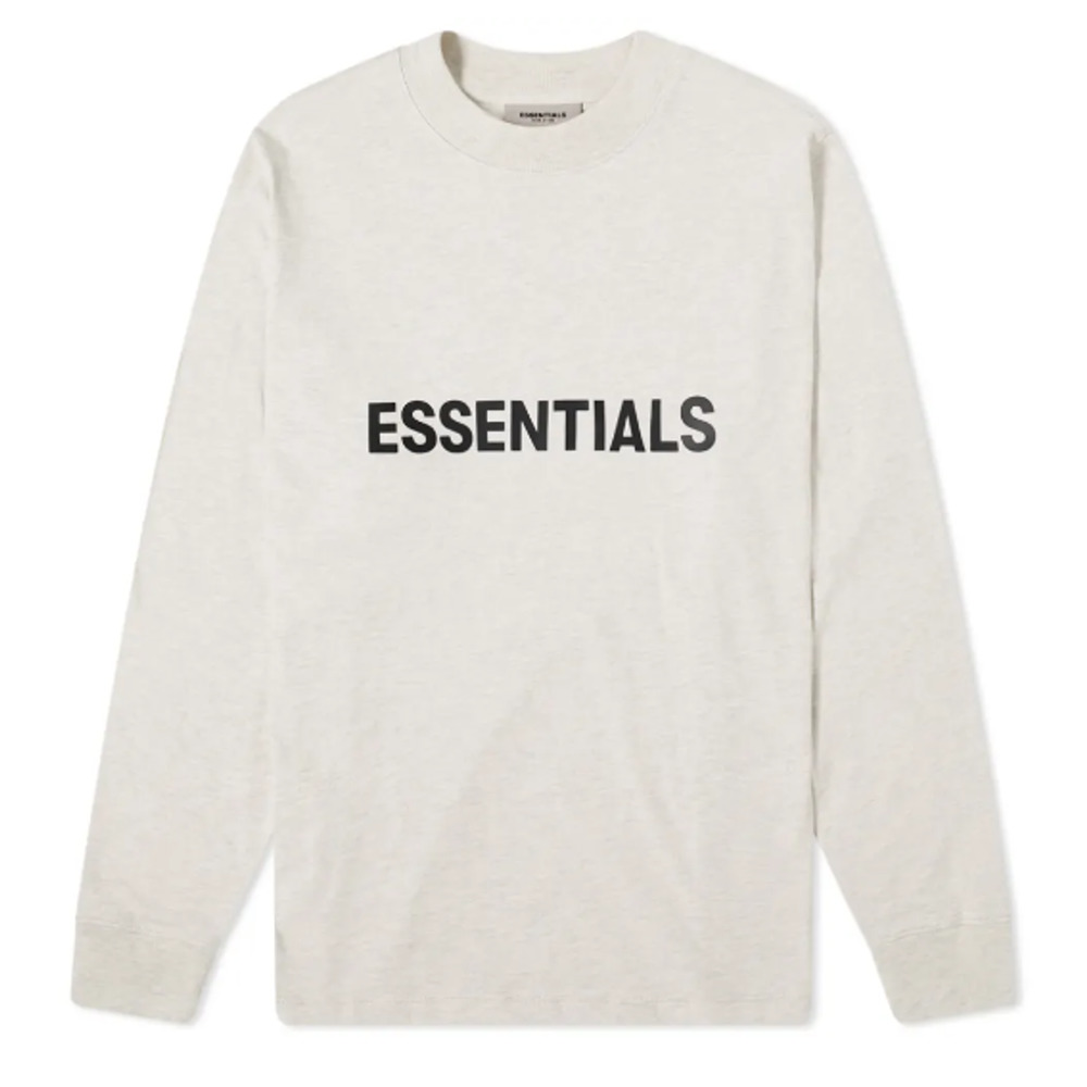 Fear Of God Essentials Holiday Long‎ Sleeve T-Shirt Light Oatmeal Size Medium